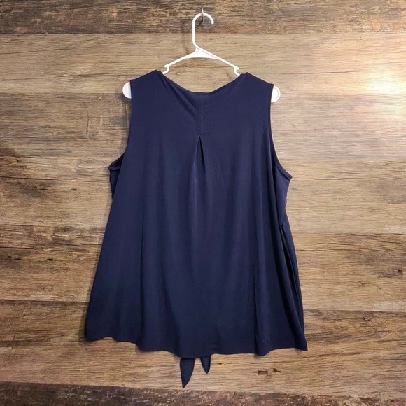 Chico's Navy Tie-Front Tank Top - Picture 3 of 6